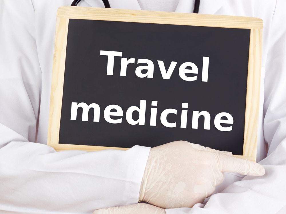 What routine vaccinations are required for an international  trip?
